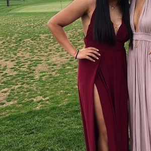 Windsor Amber Double Slit Dress